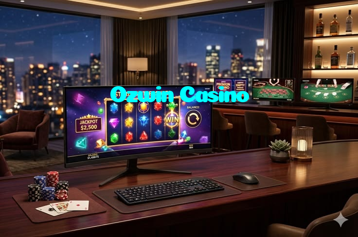 Ozwin Casino casino presented on mobile device in Pakistan with slots and live games